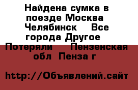 Найдена сумка в поезде Москва -Челябинск. - Все города Другое » Потеряли   . Пензенская обл.,Пенза г.